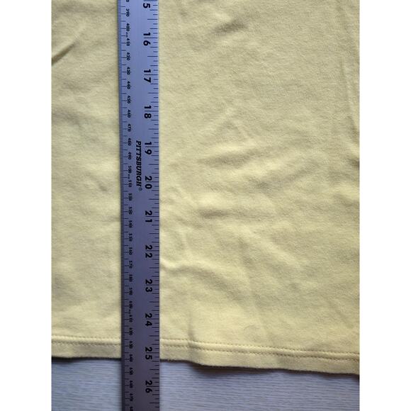 Top/Blouse-Quacker Factory-Yellow-V-Neck-Rhinestones-Sequins-3/4 Sleeves-XL - Picture 9 of 12